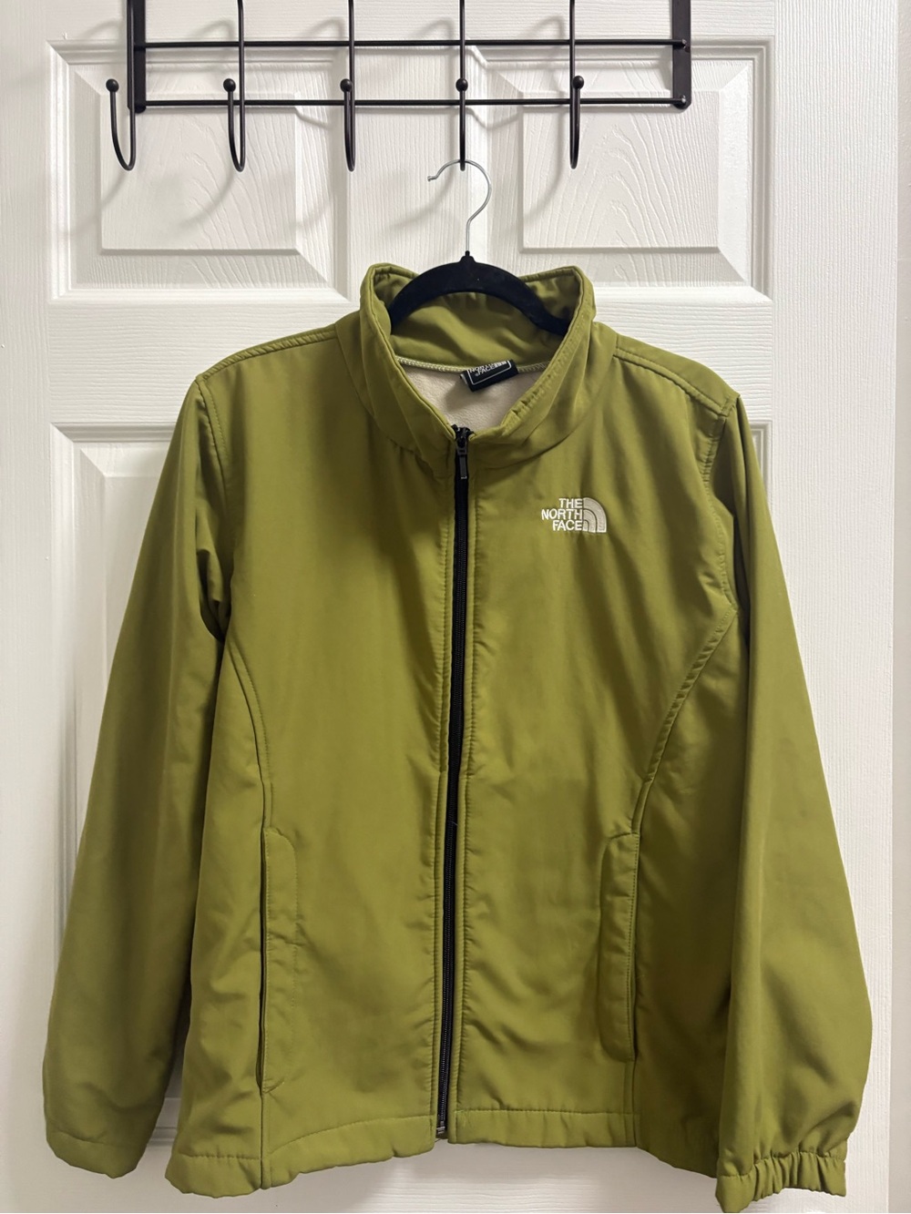 The North Face Men's Olive Jacket with Front Zipper